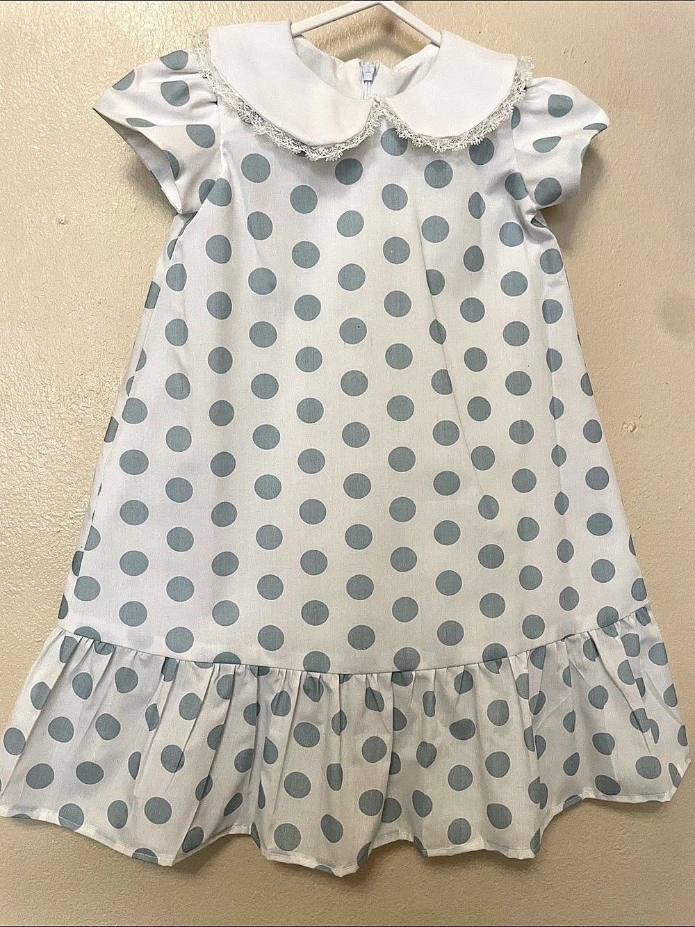 Girls' Polka Dot Peter Pan Collar Dress | Approx. 3T